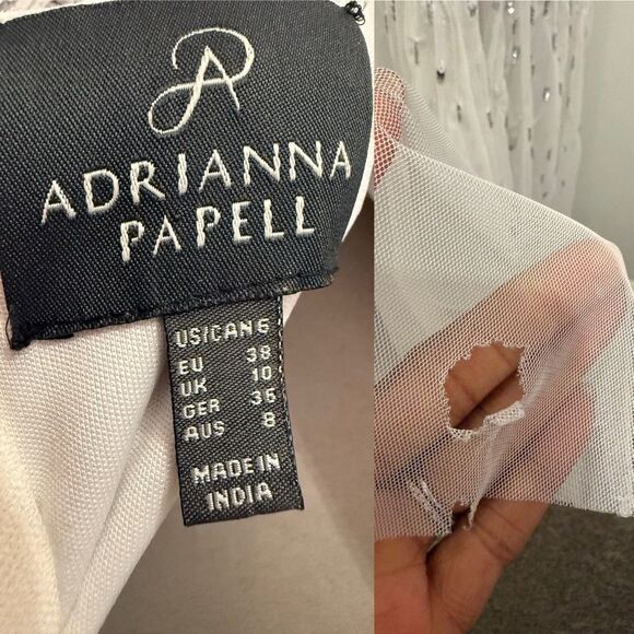 Adrianna Papell Sequins Beaded Floor Length Gown - Picture 9 of 13